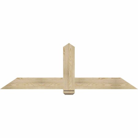 Ekena Millwork Eugene Rough Sawn Timber Gable Bracket, Douglas Fir, 72"W x 24"H x 2"D x 6"F, 8/12 Pitch GBW072X24X0206EUG00RDF